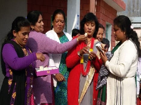 The reception of women Congress district president Naulia