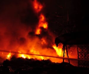 Fire in Akbarnagar in Lucknow.