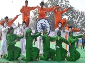 The district was shrouded in sheer color of republic day