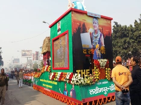 relly presented the journey of development of the tharu traibles in the republic day parade
