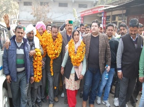 congress relly in bilaspur.
