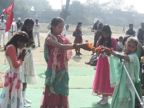  BA School students waved the flag