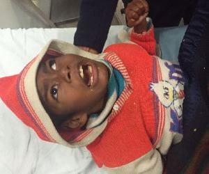 4 year old disabled child found outside of hospital at chandigarh