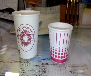 Rail passengers' tea 'theft'.