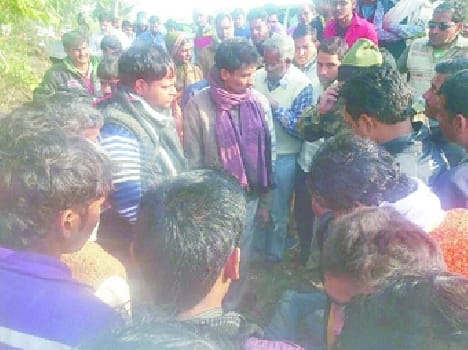 Bike riders trodden by truck