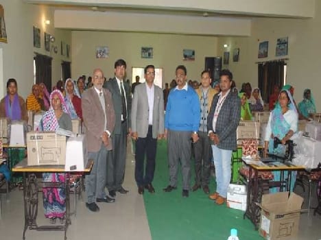 The women were given training in sewing machine