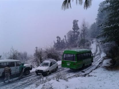 snowfall in chardham.