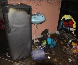 Cylinder blast at home, home accessories burn