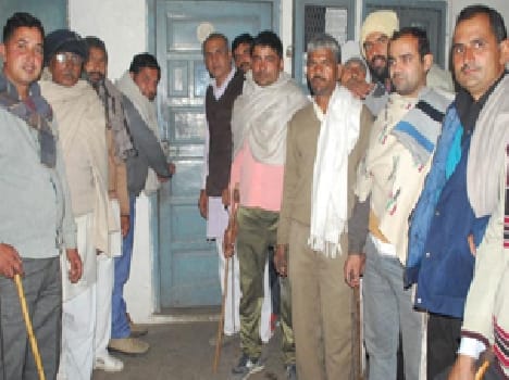 Farmer sitting on an indefinite protest
