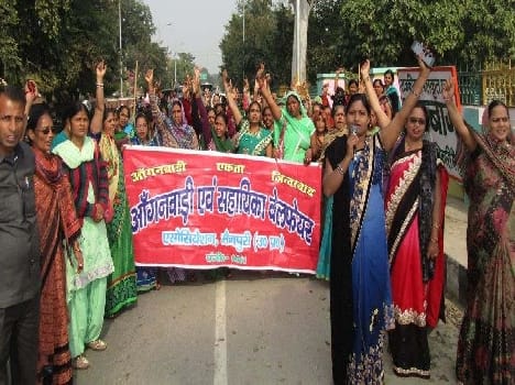 Anganbadi workers besieged by MLA