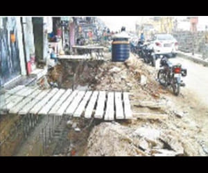 five feet digging for 1 feet drain in gurgaon 