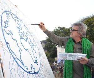 French painter Michael Granger visited at chandigarh