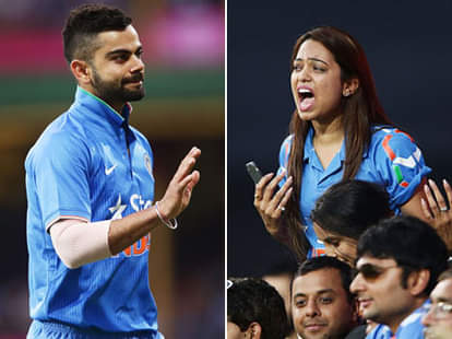 virat kohli met lady fan in sydney t-20