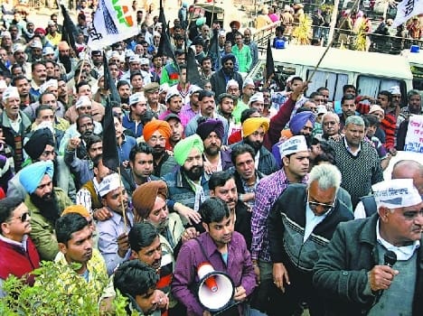 nigam, aam, aadmi, party, rally