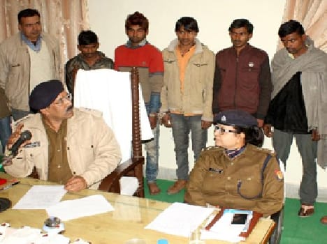 During the encounter , were arrested five crooks