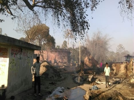 32 houses brunt in the fire , two injured