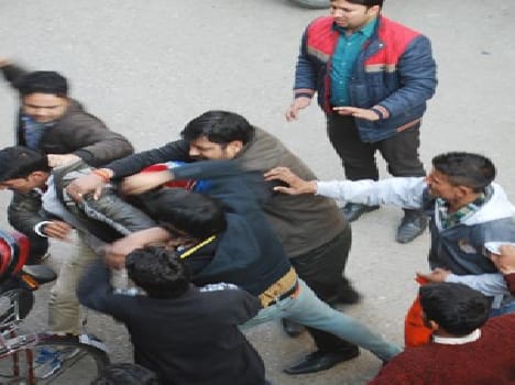 Phone subscriber beaten in dispute