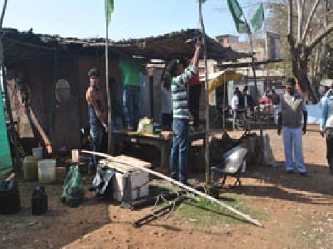 Encroachers occupy the deleted