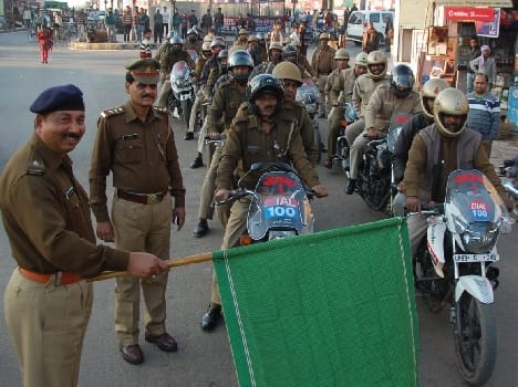 Chetak armed police arrived rally