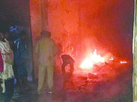 Crockery disposal factory burns