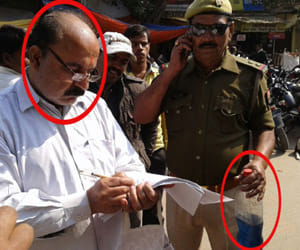 tried to commit suicide in front of collectorate