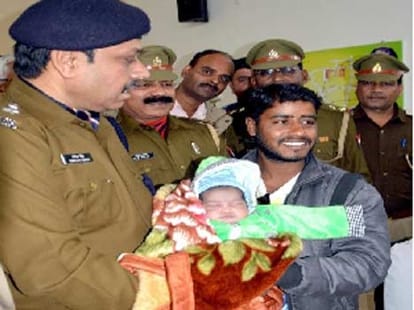 newborn baby rescued and kidnapper caught