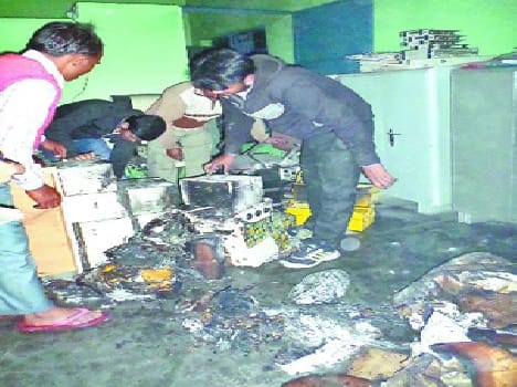 Railway Signal office fire