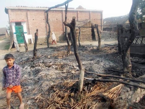 Dbangon set fire to the house of the village