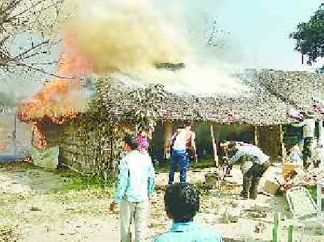 four houses burnt