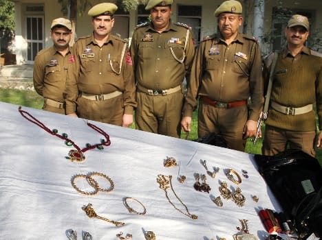 Jewelry recovered from train