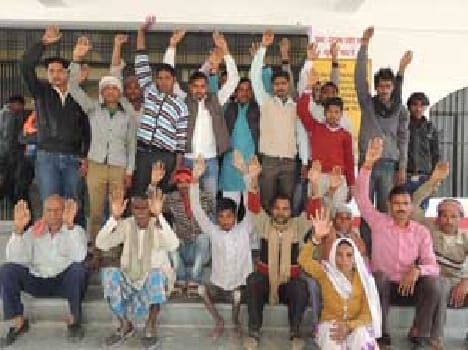 Milkipur agitation to demand housing for the people.