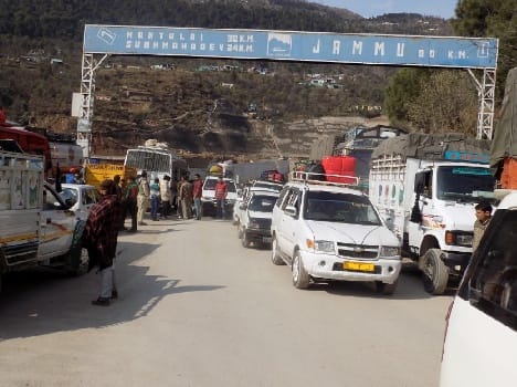 Jammu-Srinagar highway was jammed for hours