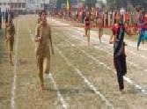 Five years later, he ran on the track Public school children