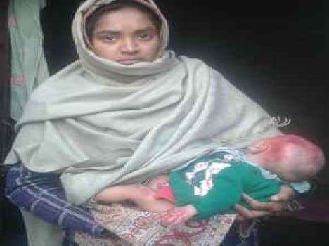 father thrown infant into fire. 
