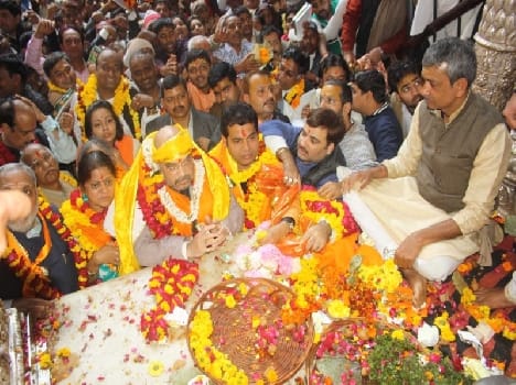 bjp presedent amit shah in vrindavan