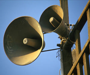 loudspeakers will continue on emples and mosques