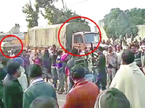 Police, who were finally forced