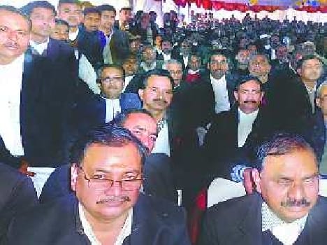 Bar Association officials administered the oath