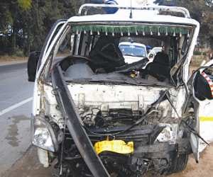 road accident at mohali, four injured