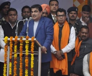 nitin gadkari inaugurated fourlane highway in rudrapur.
