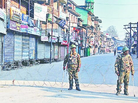 restrictions in downtown srinagar today
