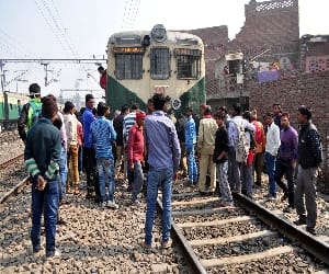 Rail trolley collided with EMU, stuck Garib Rath.