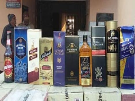  60 lakh seized alcohol smuggler on the run