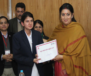 tul Maheshwari scholarship winners honored by irani