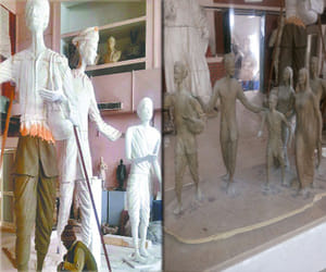 statue of girmitiyas is take shape in noida by Indian artist
