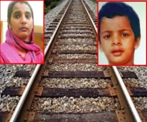 mother kills four year old son in train and thrown him out of moving train