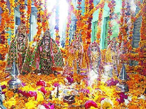 The grand procession derived Deities