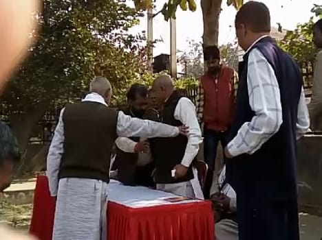 BJP district president and the current spate tip