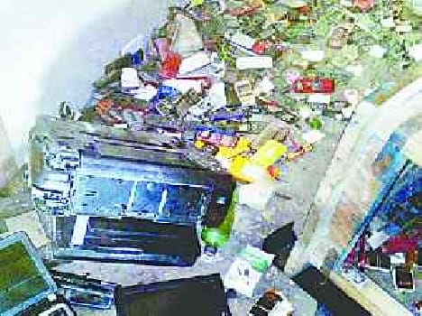 Demolished the mobile shop