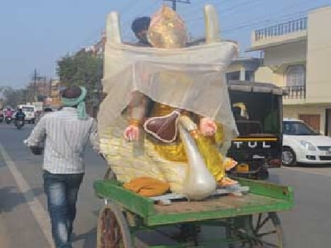 Saraswati Puja preparations